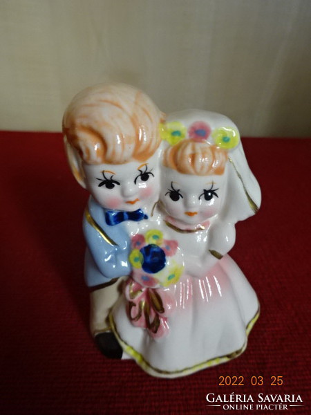 German porcelain figurine, hand-painted bride and groom. He has! Jókai.
