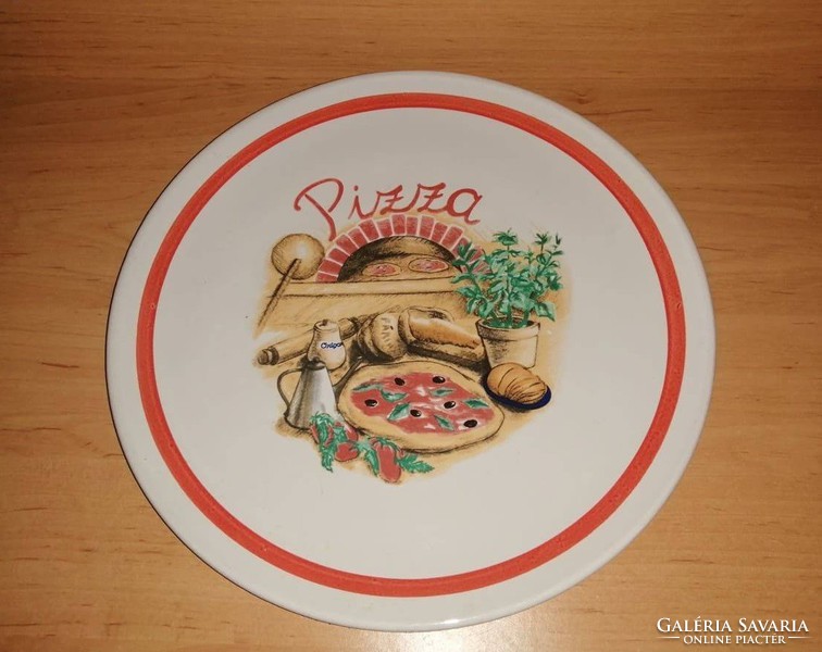 Kerámia Pizza feliratú pizzás tányér 30 cm