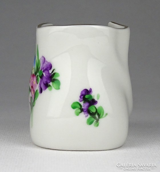 1H674 Hibátlan virág mintás jubileumi Herendi porcelán cipő 1964