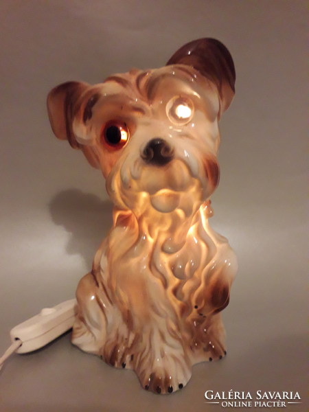 Antik régi porcelán parfümlámpa aromalámpa kutya figurális illatlámpa éjjeli lámpa