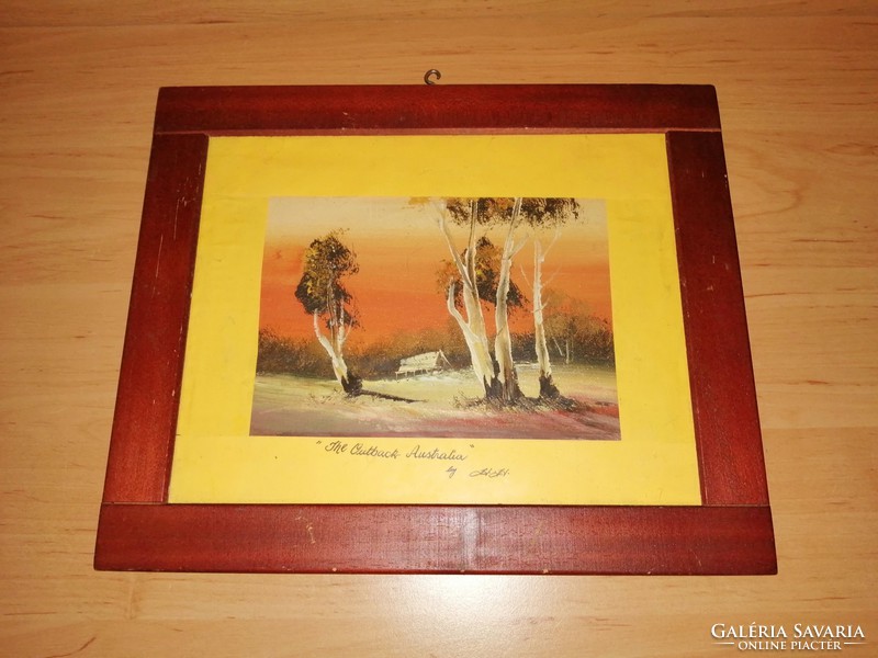 Wall picture in wooden picture frame 25 * 29.5 cm (n)