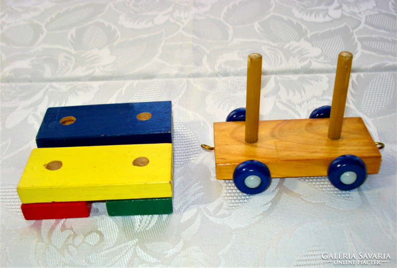 Retro fa teher vonat, készségfejlesztő játék