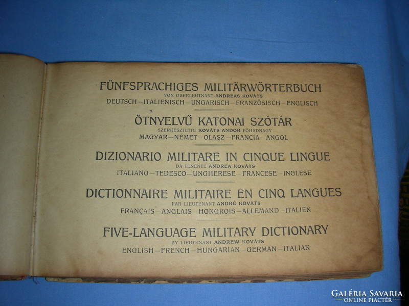 András Kováts is a five-language military dictionary