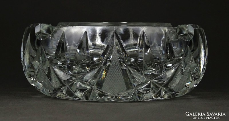 1I210 extra thick-walled polished glass ashtray 15 cm
