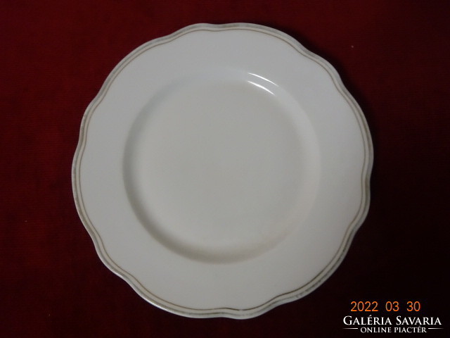 Zsolnay porcelain small plate with antique gold border. He has! Jókai.