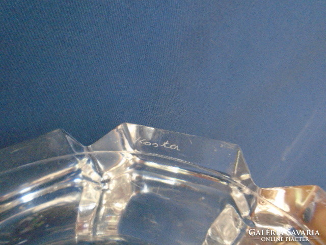 Kosta&Boda Sommerso technológíával kristályüvegből készült asztal közép kináló vagy dísztárgy 2166 g