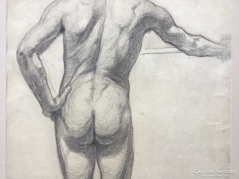 Gyula Glatter's two large-scale study drawings.