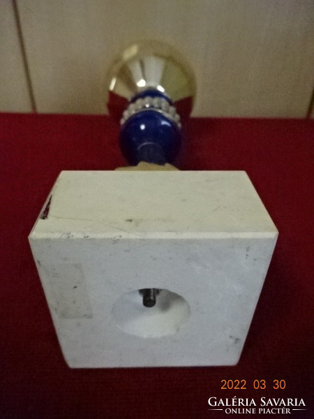Metal goblet on an artificial marble base, height 28.3 cm. He has! Jókai.