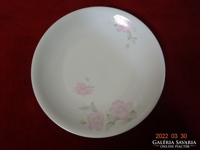 Lowland porcelain flat plate with pink floral pattern. He has! Jókai.