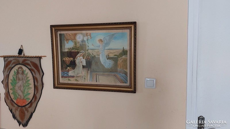 (K) Jesuit painting o.A.M.D.G 54x70 cm