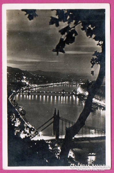 103 --- Futott képeslap  Budapest éjjel