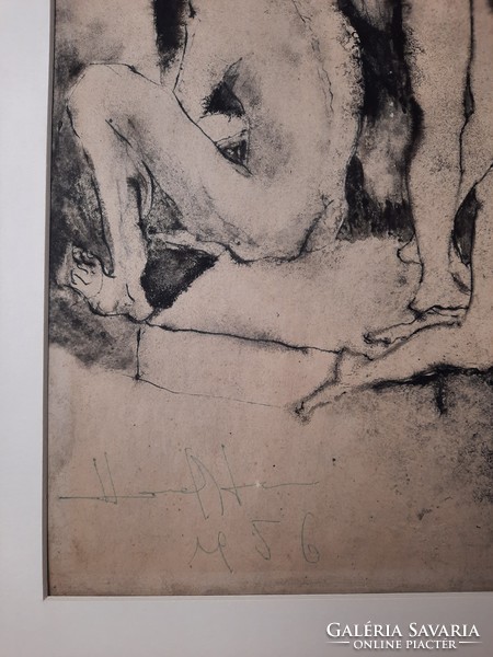 Marked lithography: morbid scene. (1956), Picture, graphic