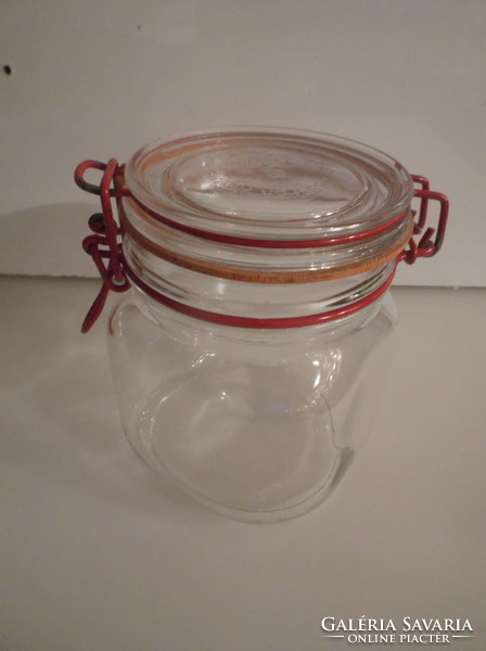 Jar - with buckle - Italian - with rubber - 1/2 liter - brand new - perfect