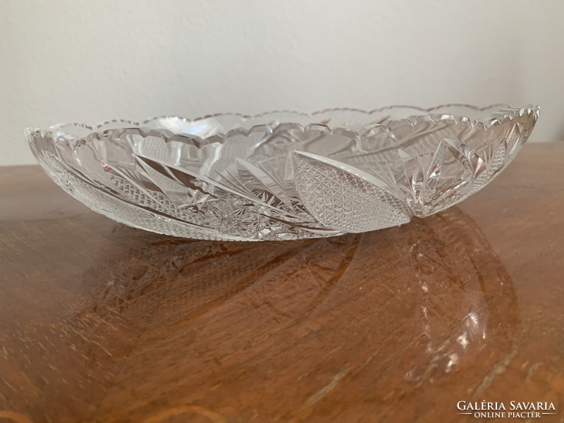 Crystal bowl engraved 30 cm / 1990 g