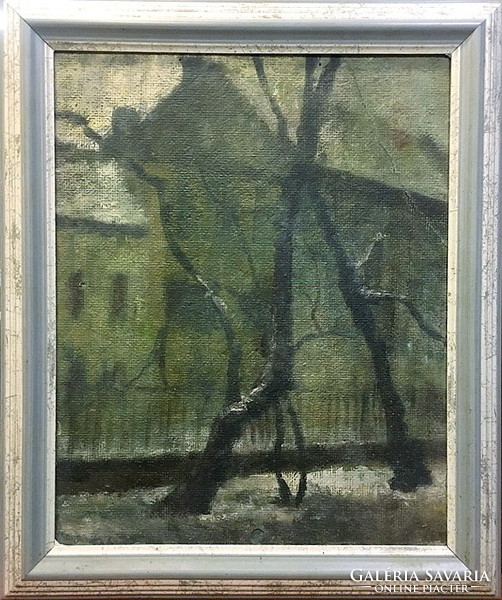 Oil painting with an eerie atmosphere, with frame 60 x 50 cm