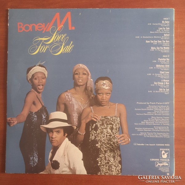 Boney m: love for sale vinyl record