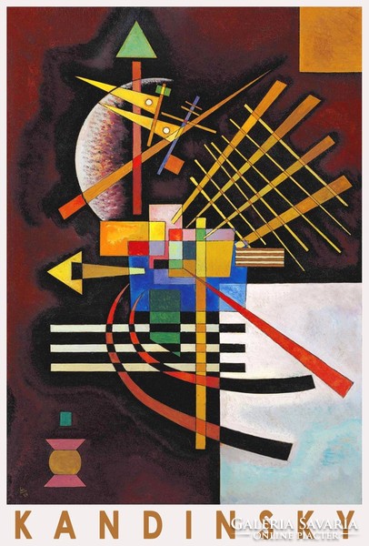 Kandinsky Kandinsky exhibition poster, modern reprint, Russian abstract painting above and left 1925