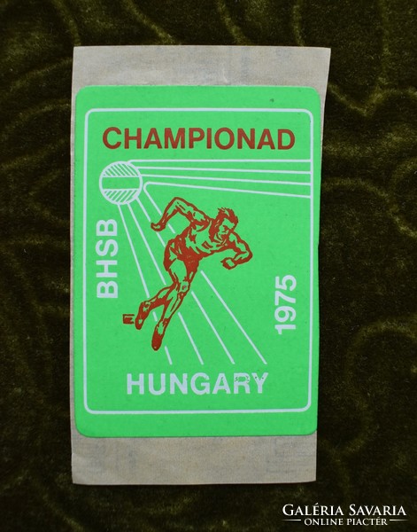Retro matrica Championad BHSB Hungary 1975