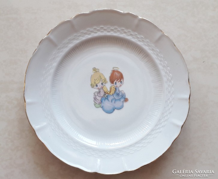 Régi porcelán tányér mesemintás angyalkás retro tányér 20 cm