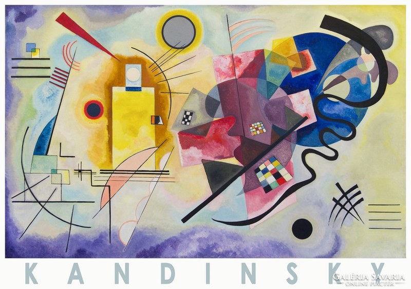 Kandinsky Kandinsky picture art exhibition poster russian abstract painting yellow red blue 1925