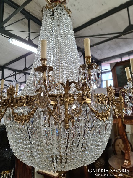 Impressive large size real crystal chandelier