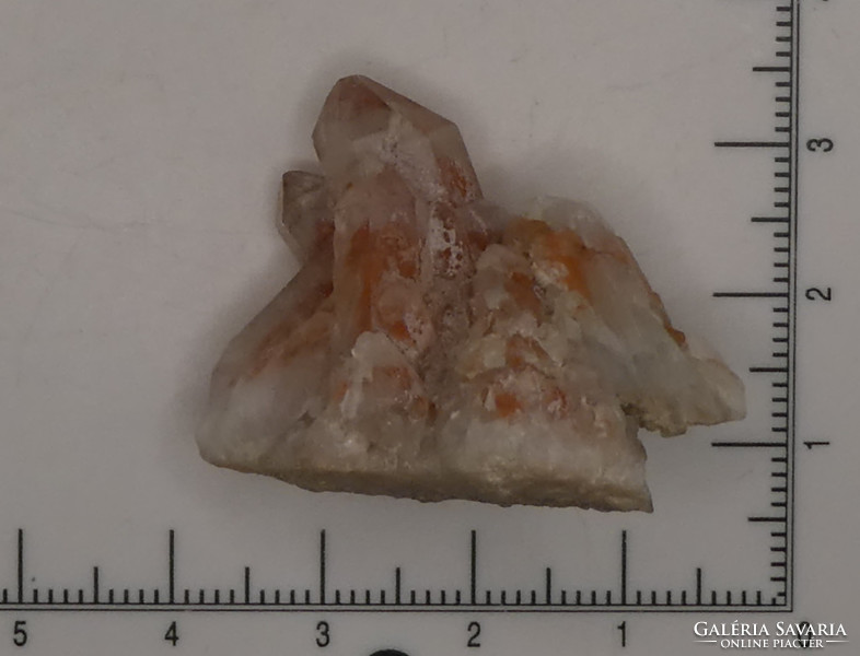 Hematitos fantomkvarc / vaskvarc mintadarab. Természetes ásvány. Gyűjtői példány. 18 gramm.