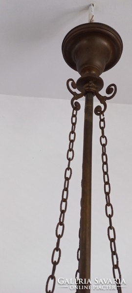 Bronz csillár griffmadarakkal szobros lámpa