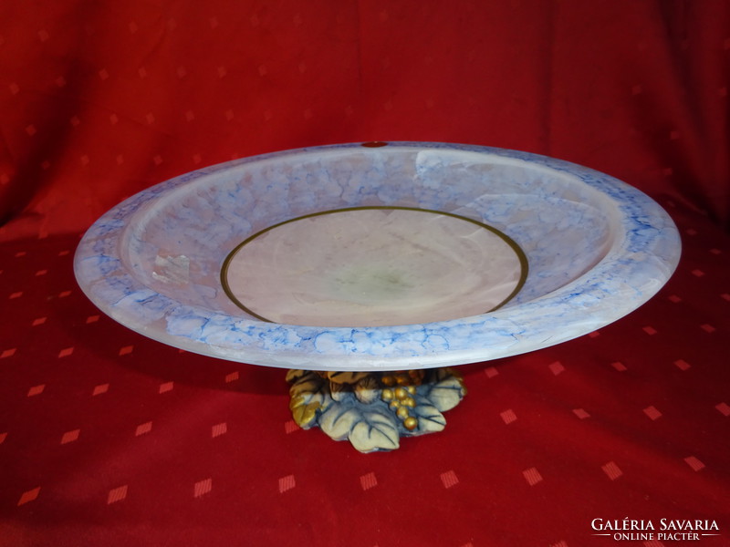 Muranoi üveg,  gyümölcstartó asztalközép, átmérője 30 cm. Creazioni Dory, made in Italy. Vanneki!