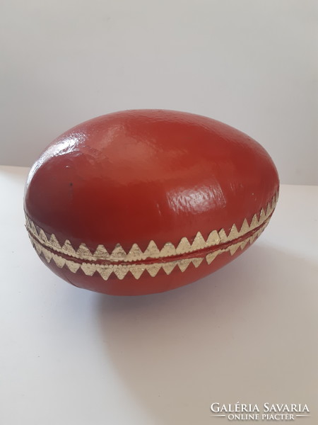 HÚSVÉTRA! Antik "pirostojás" papírmasé piros húsvéti tojás 12,5 cm