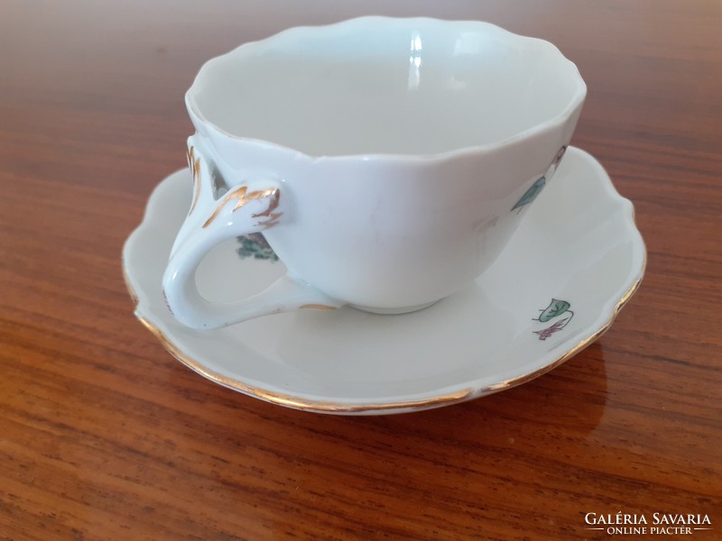 Régi Aquincum porcelán Hévíz feliratos kávés csésze emlékbögre emléktárgy emlék