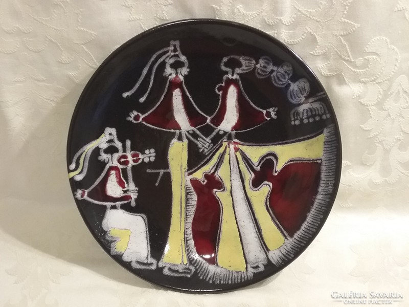 Wedding, marked ceramic bowl, 30 cm