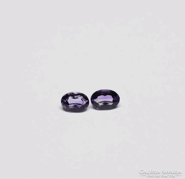 Amethyst pair 1.35 Ct gemstone for jewelers, collectors or other hobbyists - new