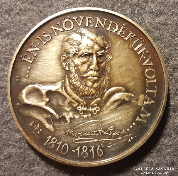 200 éves a Sátoraljaújhelyi Kossuth Lajos gimnázium MÉE 1989 ezüstpatinázott bronz 42,5 mm
