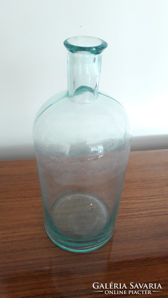 Régi kék üveg vintage palack 1 literes