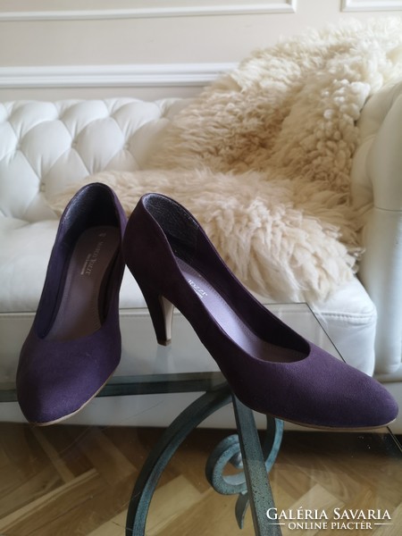 MARCO TOZZI 40-es padlizsán lila körömcipő, elegáns alkalmi cipő
