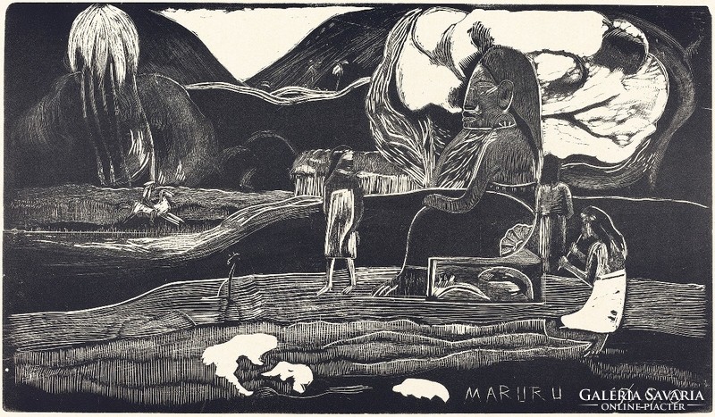Paul Gauguin - Maruru - vászon reprint vakrámán
