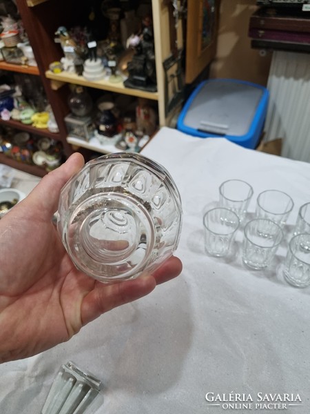 Old peeled crystal liqueur set