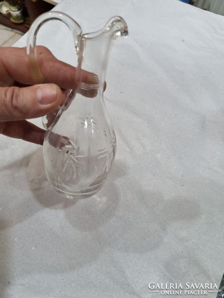 Old polished glass spout