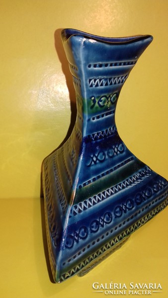 ABSZOLÚT AKCIÓ!!! Bay vagy Bitossi Aldo Londi tenger kék kerámia váza ritka forma