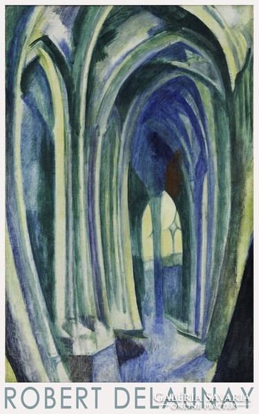 Robert delaunay saint sévrin no5 rainbow1909 french avant-garde painting art poster blue green