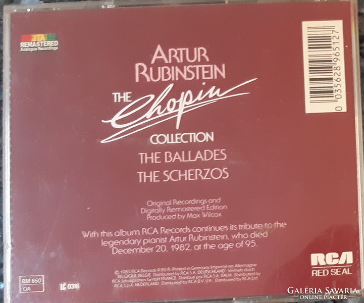 Artur rubinstein chopin works on piano cd