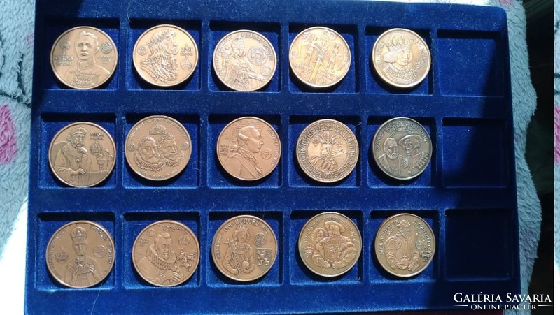 MÉE király sor tagjai,bronz érmék