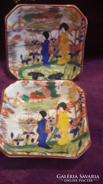 Antik Victoria porcelán gésás tányérkák (L2186)