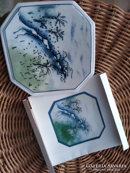 Porcelain decorative plate - finnair / spring