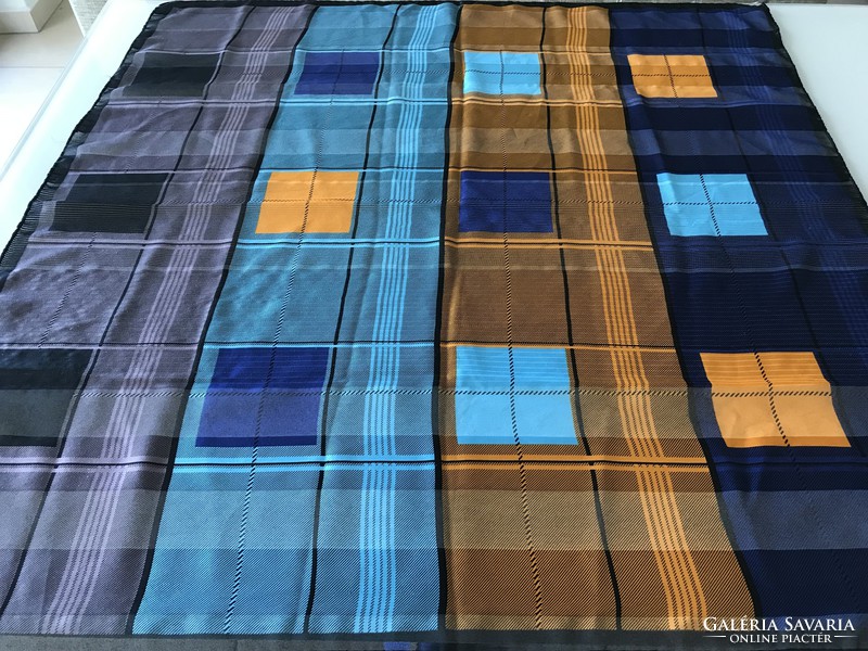 Colorful retro scarf, showy piece, 86 x 86 cm