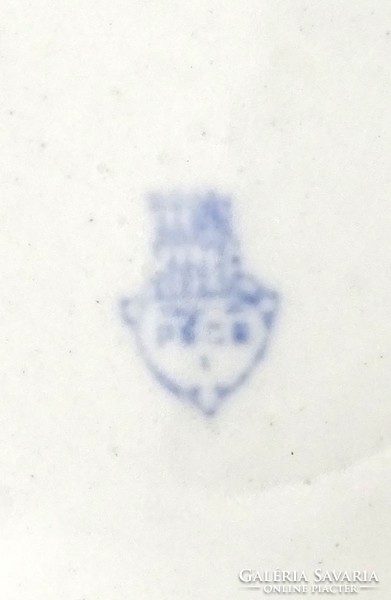 1I268 Régi Zsolnay gyógyszertári porcelán patika edény UNG. SIMPLEX 16.5 cm