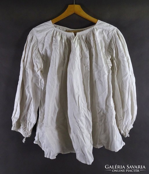 1I147 antique calf mouth linen shirt