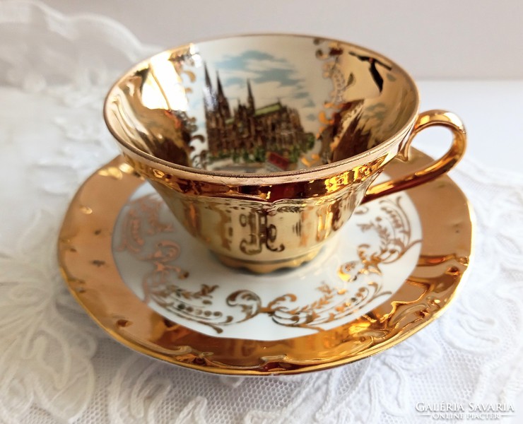 Gilded coffee cup