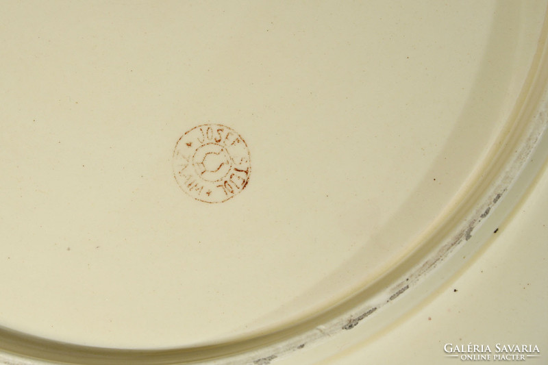 Josef steidl znaim decorative plate with japanese scene wall plate d = 33.5cm porcelain faience bowl plate