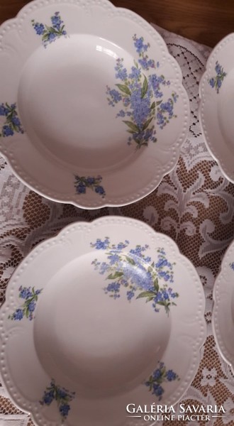 Zsolnay, beaded-edged, forgettable deep plates